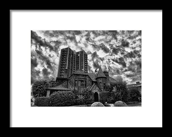Angry House Framed Print featuring the digital art Angry House by Bob Winberry