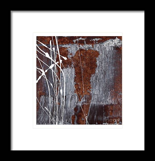 Abstract Framed Print featuring the painting Angst II by Paul Davenport