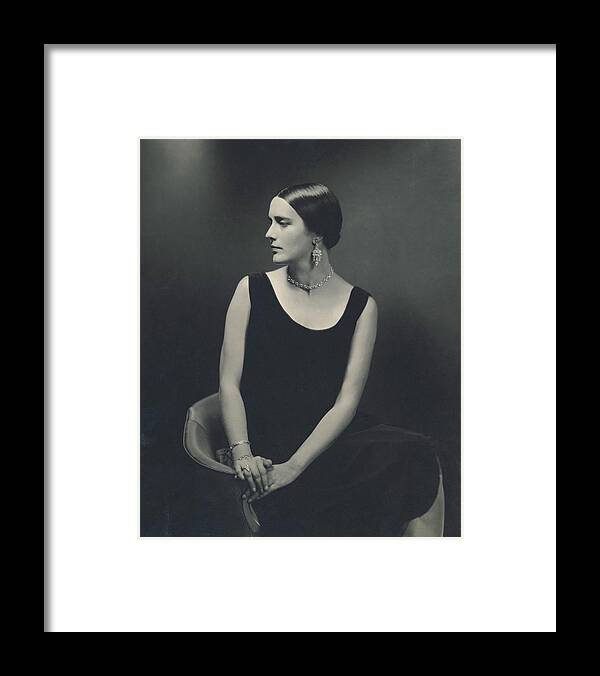 Accessories Framed Print featuring the photograph Anita Chace Wearing Replica Victorian Paste by Edward Steichen