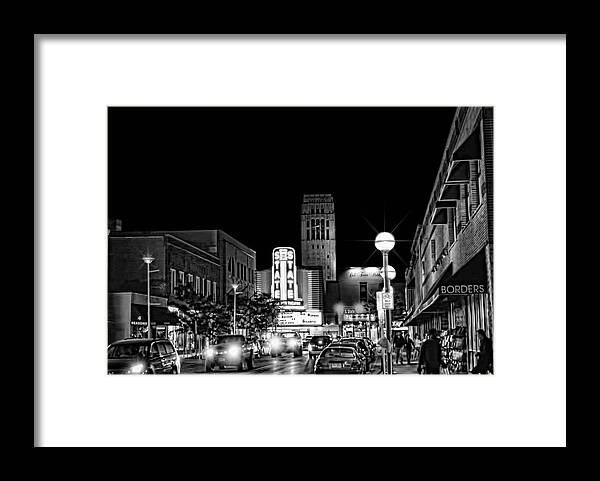 Ann Arbor Framed Print featuring the photograph Ann Arbor Nights by Pat Cook