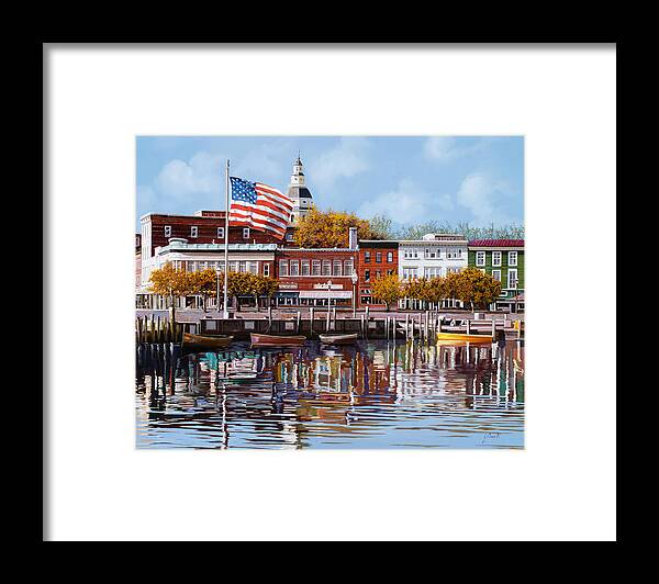 Annapolis Framed Print featuring the painting Annapolis MD by Guido Borelli