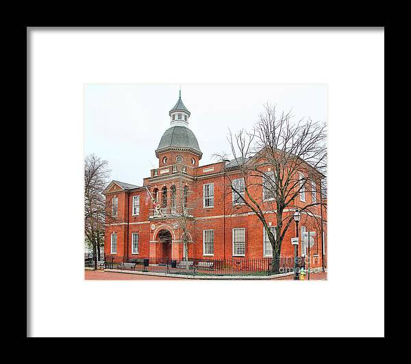 Anne Arundel Framed Print featuring the photograph Anne Arundel County Court House in Annapolis 1219 by Jack Schultz