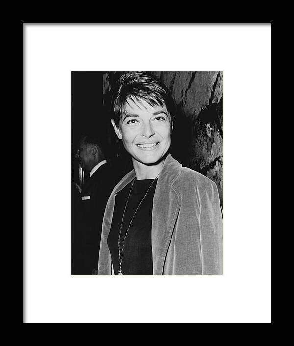 Anne Bancroft Framed Print featuring the photograph Anne Bancroft at a premier of The Manchurian Candidate in 1962 by Mountain Dreams