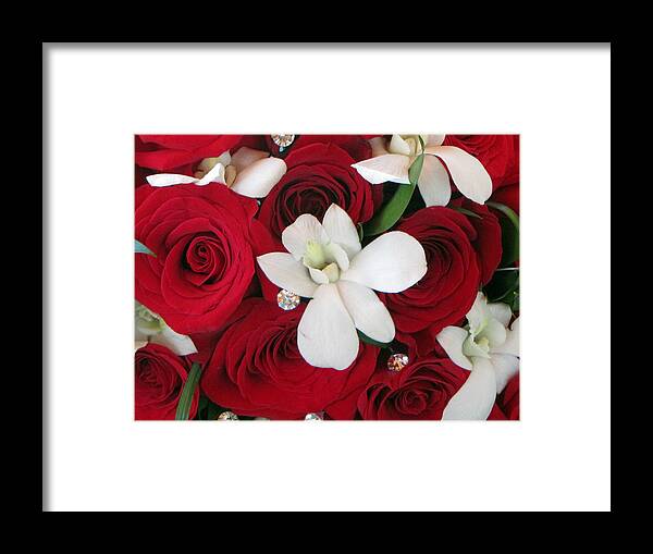 Red Roses Framed Print featuring the photograph Anniversary by Tikvah's Hope