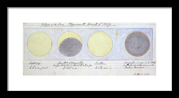 Moon Framed Print featuring the photograph Annular Solar Eclipse by Royal Astronomical Society/science Photo Library