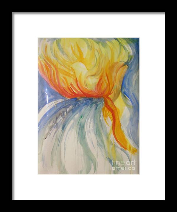 Faith Based Art. Framed Print featuring the painting Anointed Hands by Genie Morgan