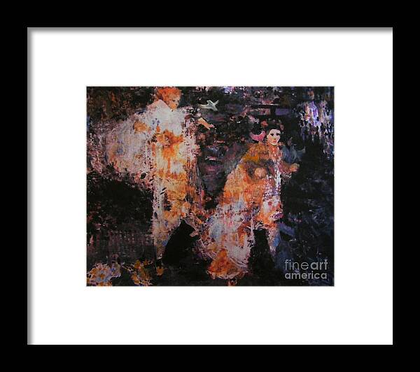 Gouache Painting Framed Print featuring the painting Another Memory 2 by Nancy Kane Chapman