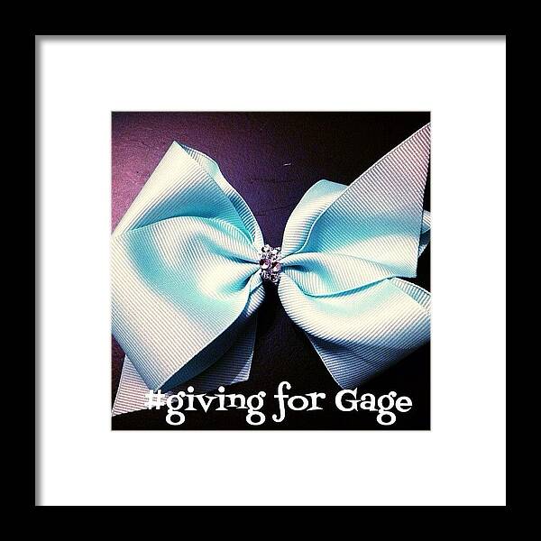 Auction Framed Print featuring the photograph Another Super Cute Handmade Bow Donated by Angela Duncan