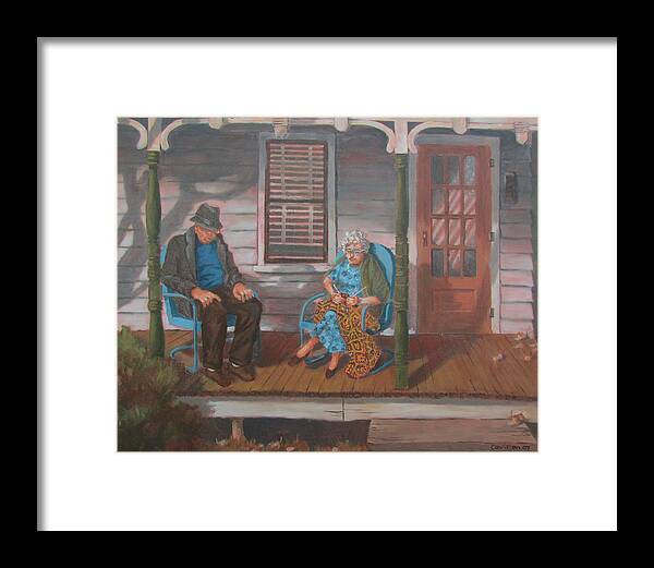 Oil Painting Framed Print featuring the painting Another Time by Tony Caviston