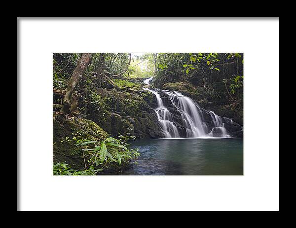 536564 Framed Print featuring the photograph Antelope Falls Mayflower Bocawina Belize by Scott Leslie