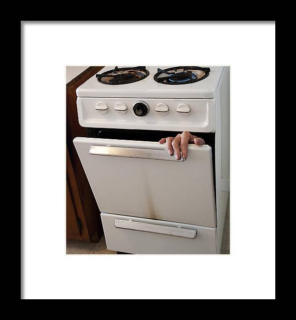 Hand Framed Print featuring the photograph Anthropomorphic Stove by Rick Mosher