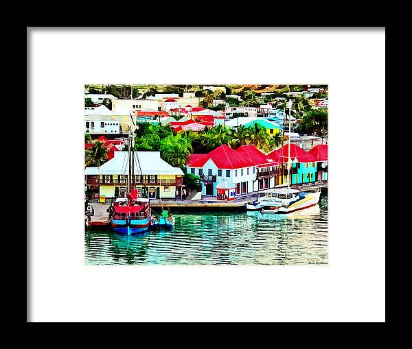 St Johns Framed Print featuring the photograph Antigua - St. Johns Harbor Early Morning by Susan Savad