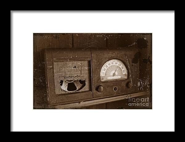 Old Radio Framed Print featuring the photograph Antique Airwaves by Southern Photo