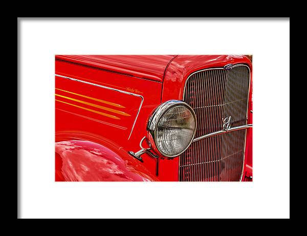 fall Foliage Framed Print featuring the photograph Antique car show in Canterbury NH by Jeff Folger