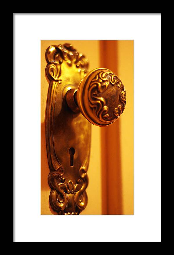 Doorknob Framed Print featuring the photograph Antique Doorknob by Marilyn Wilson