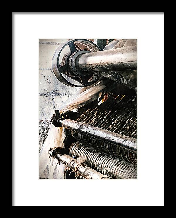 Baron Woolen Mills Framed Print featuring the photograph Antique Machinery by Barbara D Richards