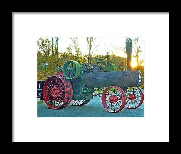 Antique Framed Print featuring the photograph Antique Steam Tractor by Pete Trenholm