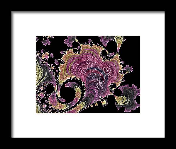 Abstract Fractal Art Framed Print featuring the digital art Antique Tapestry by Susan Maxwell Schmidt