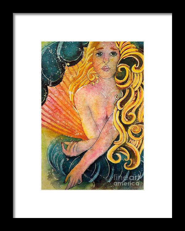 Goddess Framed Print featuring the painting Aphrodite #2 by Carol Losinski Naylor