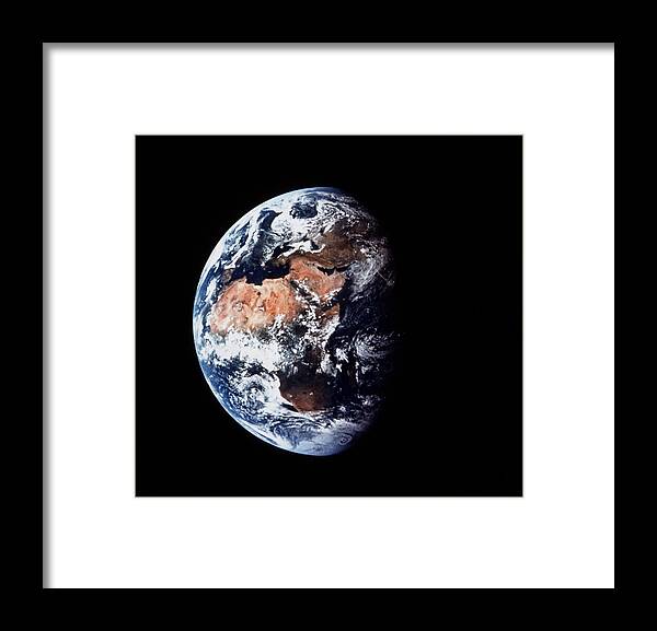 Apollo 11 Framed Print featuring the photograph Apollo 11 Image Of The Earth by Nasa/science Photo Library