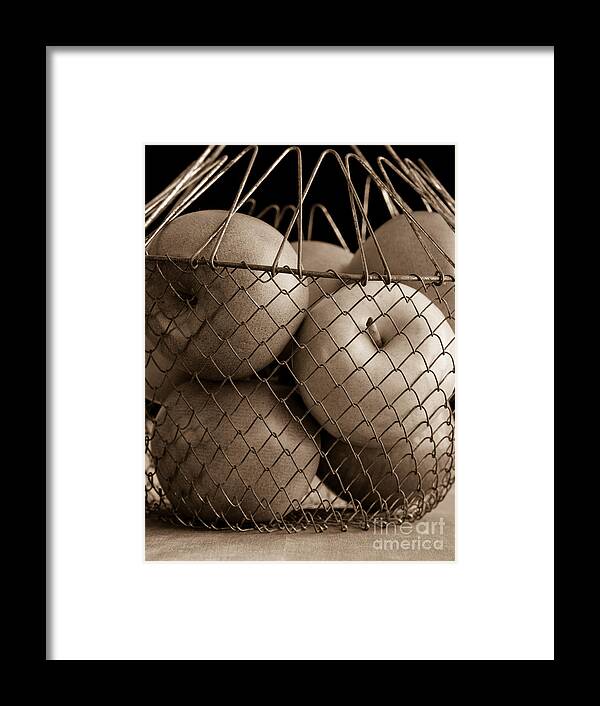 Apple Framed Print featuring the photograph Apple Basket Still Life by Edward Fielding