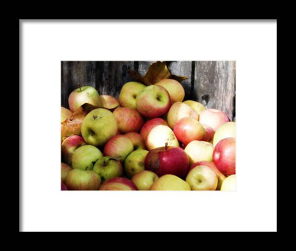Apples Framed Print featuring the photograph Apple Crate by Terry Eve Tanner