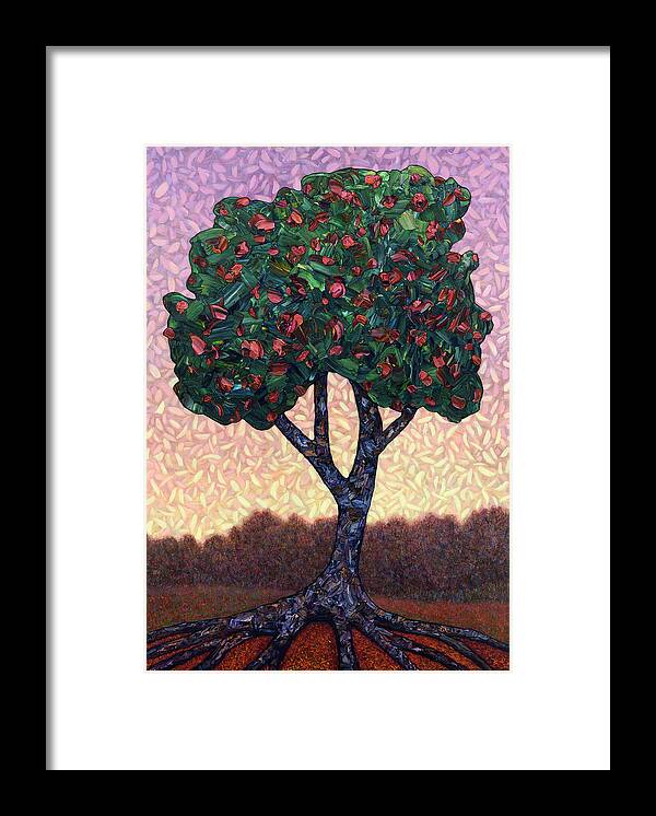 Apple Tree Framed Print featuring the painting Apple Tree by James W Johnson