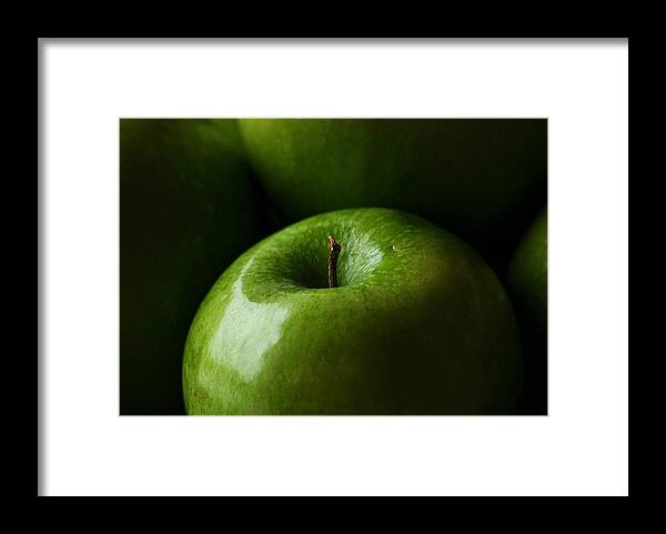 Green Framed Print featuring the photograph Apples Green by Lorenzo Cassina