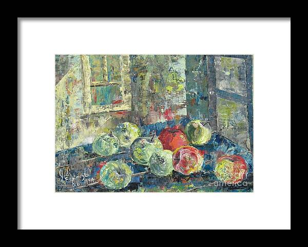 Apples Framed Print featuring the painting Apples - SOLD by Judith Espinoza