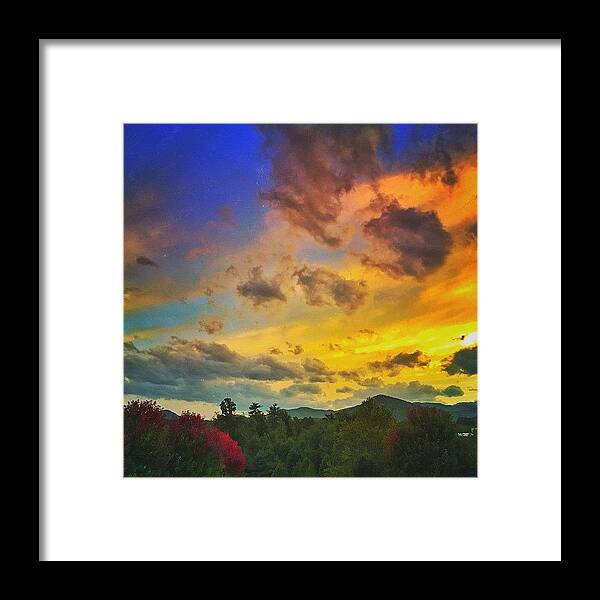 Asheville Framed Print featuring the photograph Approaching Color by Simon Nauert