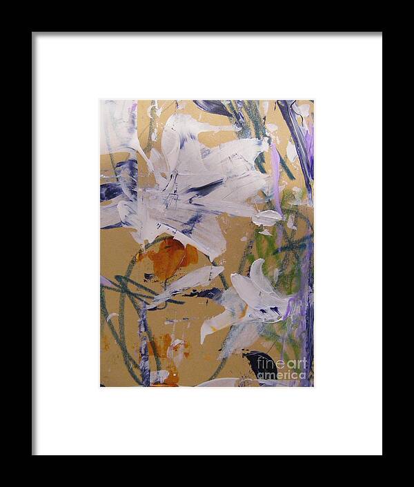 Imaginary Flowers. Acrylic Abstract Painting Framed Print featuring the painting April Showers 1 by Nancy Kane Chapman