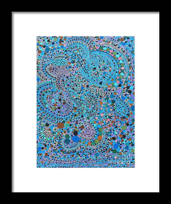 Geometric Drawing Framed Print featuring the painting Arabesque by Nancy Kane Chapman