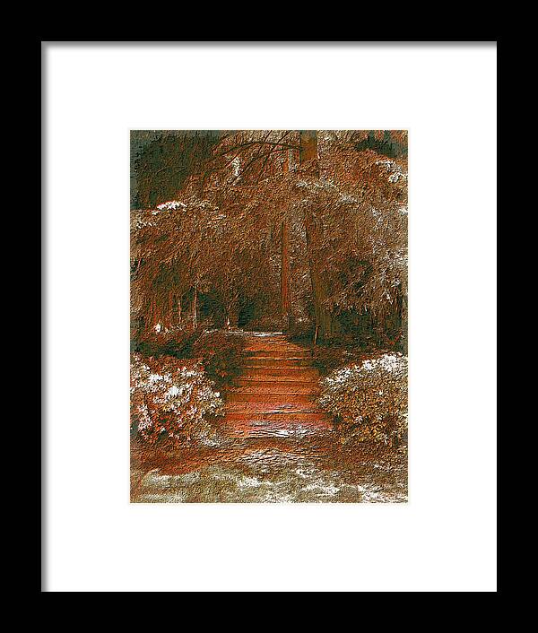 Arbor Framed Print featuring the digital art Arbor Steps by Tim Allen