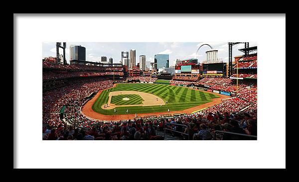 Busch Stadium Framed Print featuring the photograph Arch Returns to the Outfield by C H Apperson