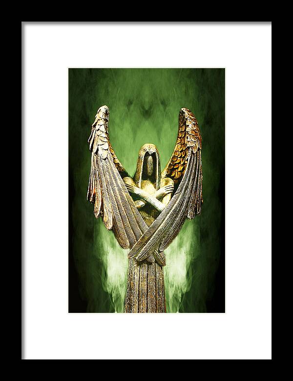 Angel Framed Print featuring the photograph Archangel Azrael by Bill and Linda Tiepelman