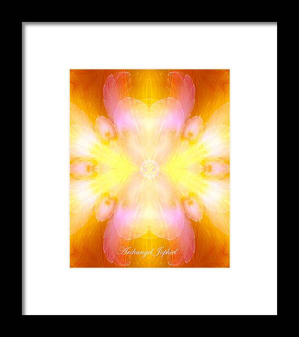 Archangel Framed Print featuring the digital art Archangel Jophiel by Diana Haronis
