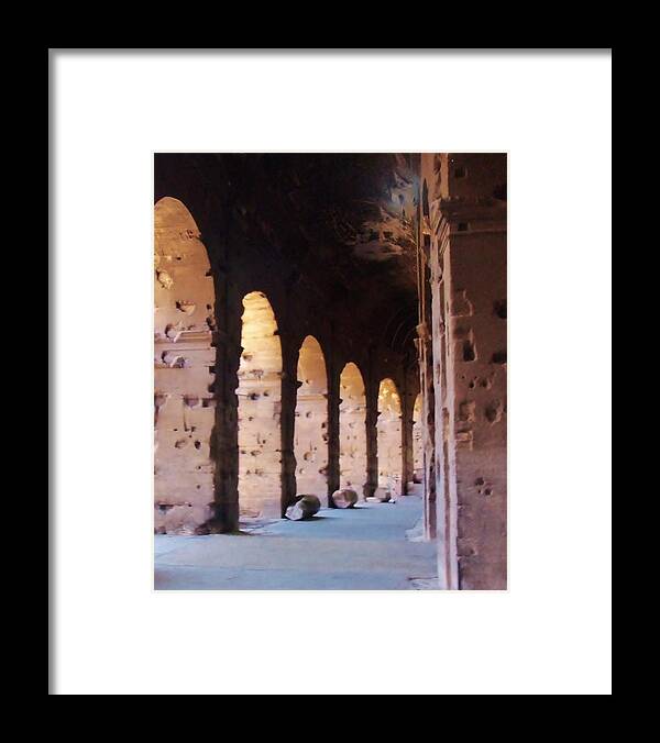 Arches Framed Print featuring the photograph Arches of the Roman Coliseum by Jan Moore