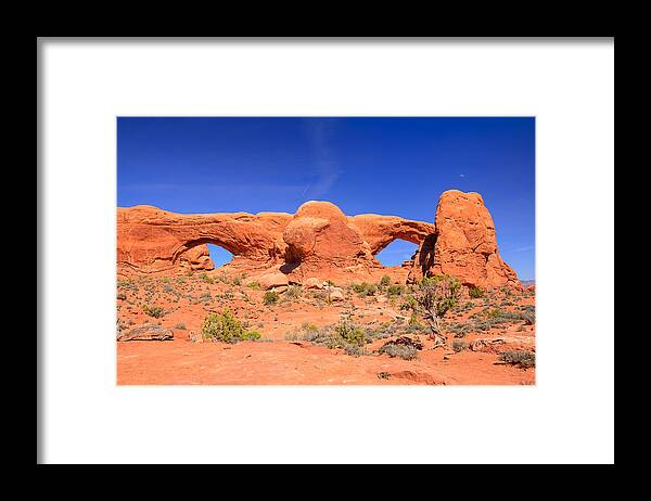Arches National Park Framed Print featuring the photograph Arches Windows by Greg Norrell