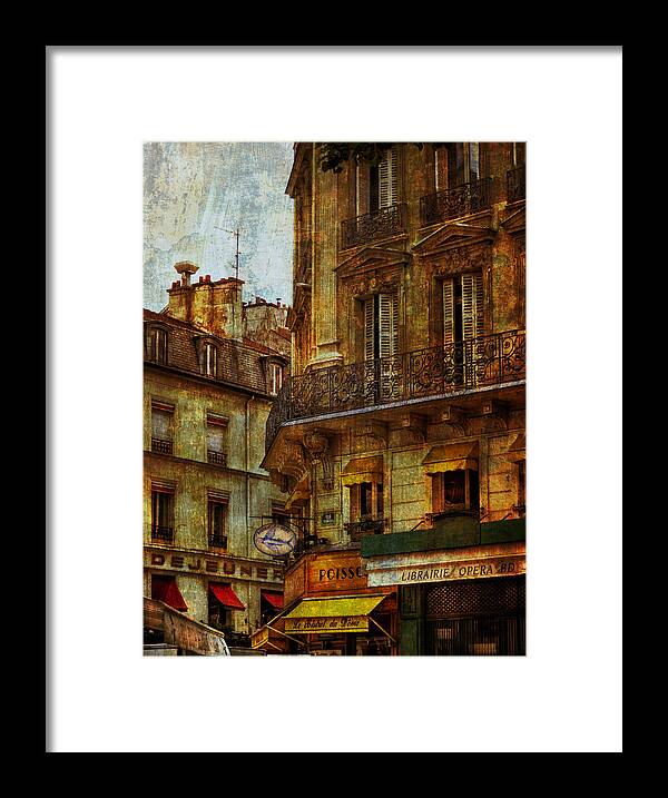 Architectural Detail Librairie Opera Paris Framed Print featuring the photograph Architectural Detail Librairie Opera Paris by Bob Coates