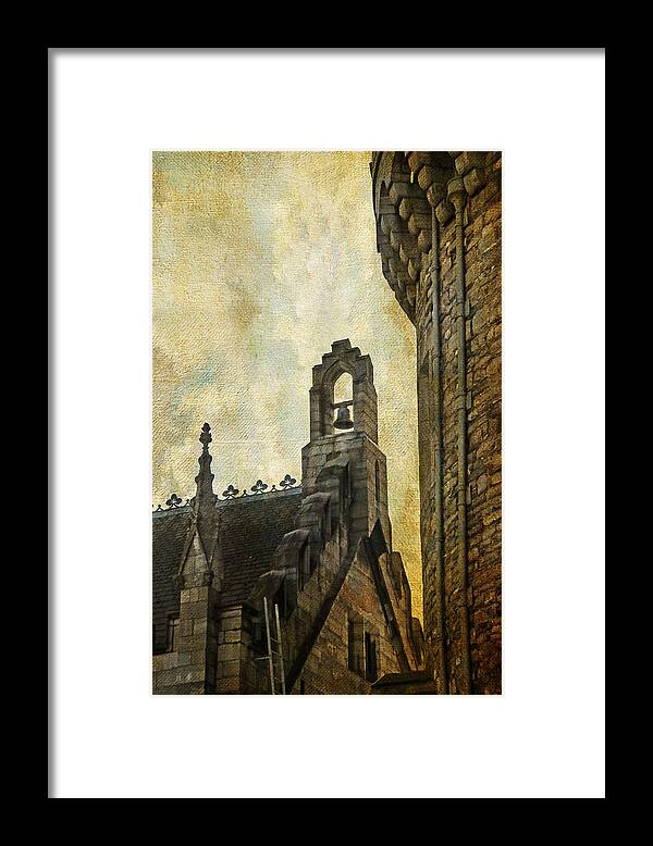 Ireland Framed Print featuring the photograph Architectural Detail of Gothic Revival Chapel. Dublin Castle. Streets of Dublin. Gothic Collection by Jenny Rainbow