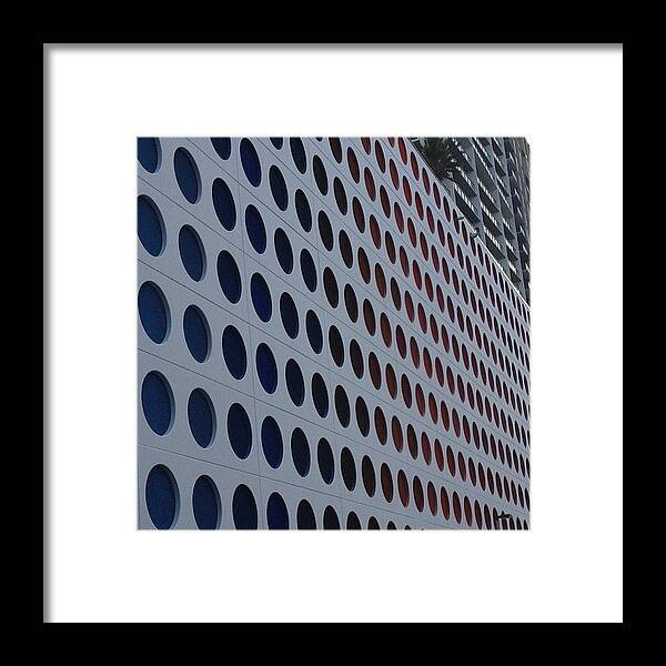 Circles Framed Print featuring the photograph #architecture #buildings #walls #design by Anamaris Cousins Price
