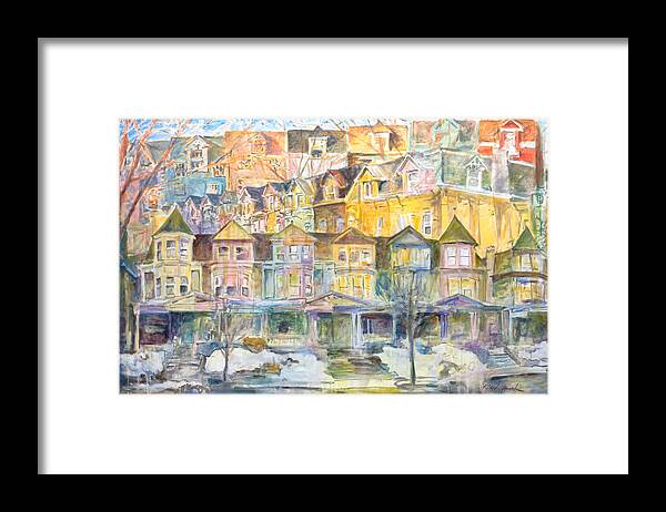 Artist Framed Print featuring the painting Architecture Improv by Rich Houck