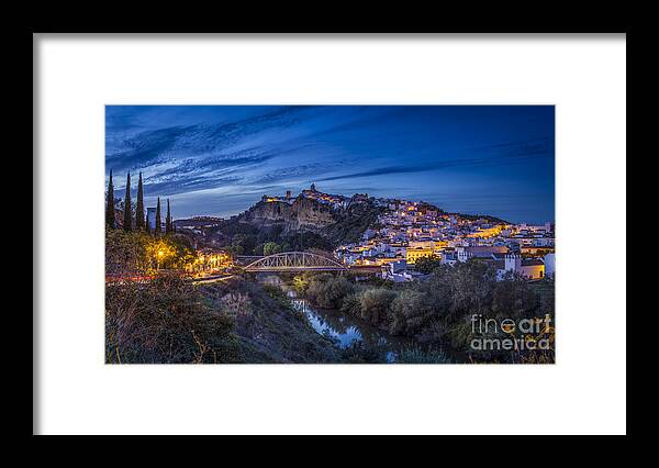 Andalucia Framed Print featuring the photograph Arcos de la Frontera Panorama Cadiz Spain by Pablo Avanzini