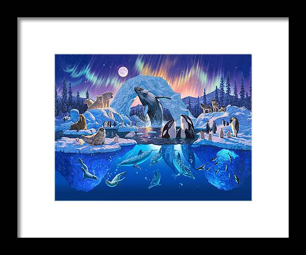 Animal Framed Print featuring the photograph Arctic Harmony by MGL Meiklejohn Graphics Licensing