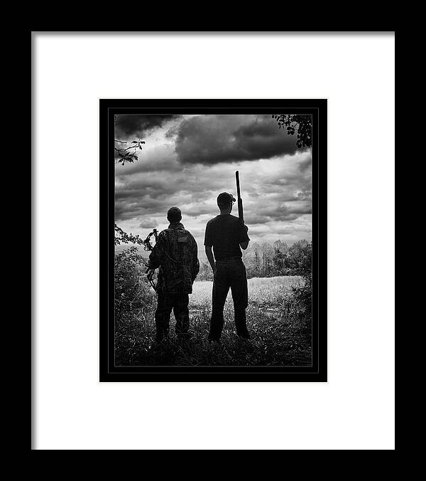 Hunters Framed Print featuring the photograph Are We Ready for This by Monroe Payne