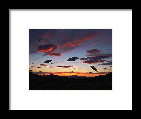 Ufo Framed Print featuring the photograph Area 51 Fly Zone by Guillermo Rodriguez