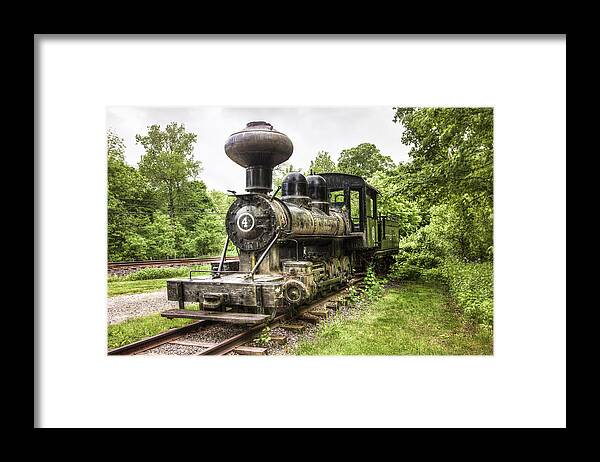 Trains Framed Print featuring the photograph Argent Lumber Company Engine NO. 4 - Antique Steam Locomotive by Gary Heller