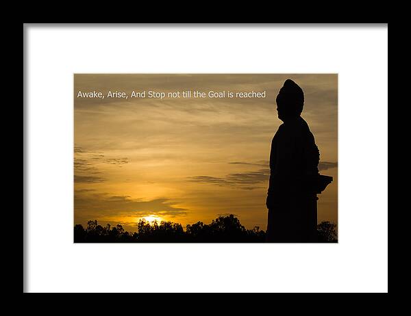 Swami Vivekananda Framed Print featuring the photograph Arise Awake and Stop not till the Goal is Reached by SAURAVphoto Online Store