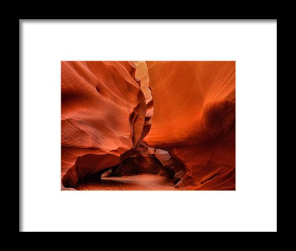Antelope Canyon Framed Print featuring the photograph Arizona - Antelope Canyon 017 by Lance Vaughn