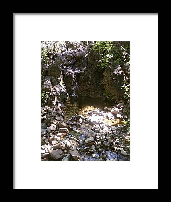 Arroyo With Water Framed Print featuring the photograph Arroyo with water by Emilio Miranda